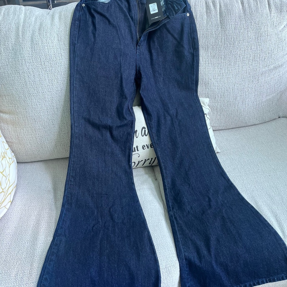 Women's Dark Blue Flared Jeans